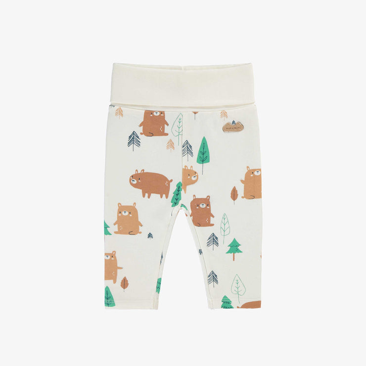 Pantalon évolutif crème à motifs, naissance