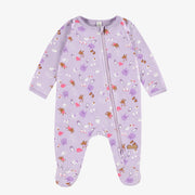 Pyjama mauve à motifs, naissance