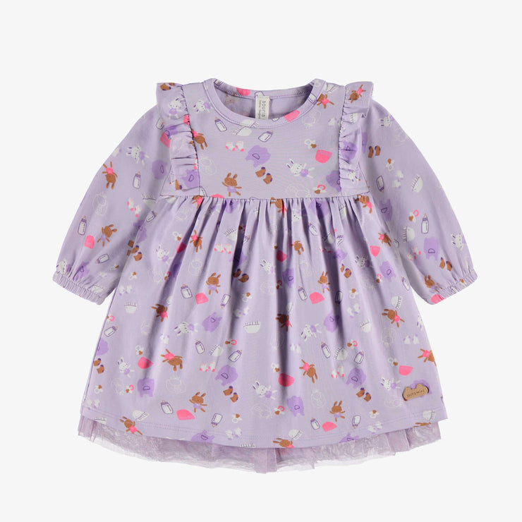 Robe mauve à motifs, naissance