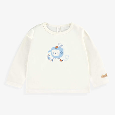 T-shirt crème avec illustration, naissance