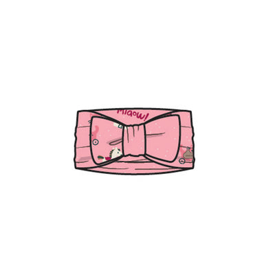 Bandeau rose en velours, naissance