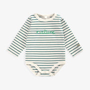 Cache-couche crème à rayures vertes, naissance