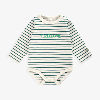 Cache-couche crème à rayures vertes, naissance