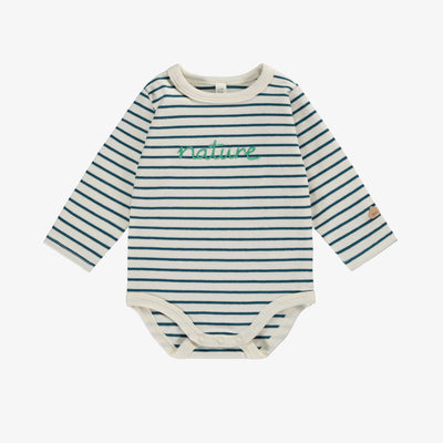 Cache-couche crème à rayures vertes, naissance