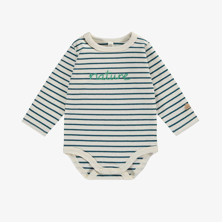 Cache-couche crème à rayures vertes, naissance