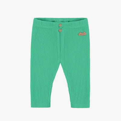 Legging vert en tricot côtelé, naissance