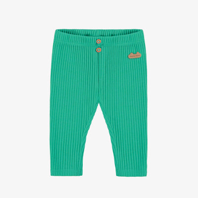 Legging vert en tricot côtelé, naissance