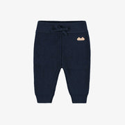 Pantalon bleu marine en tricot, naissance