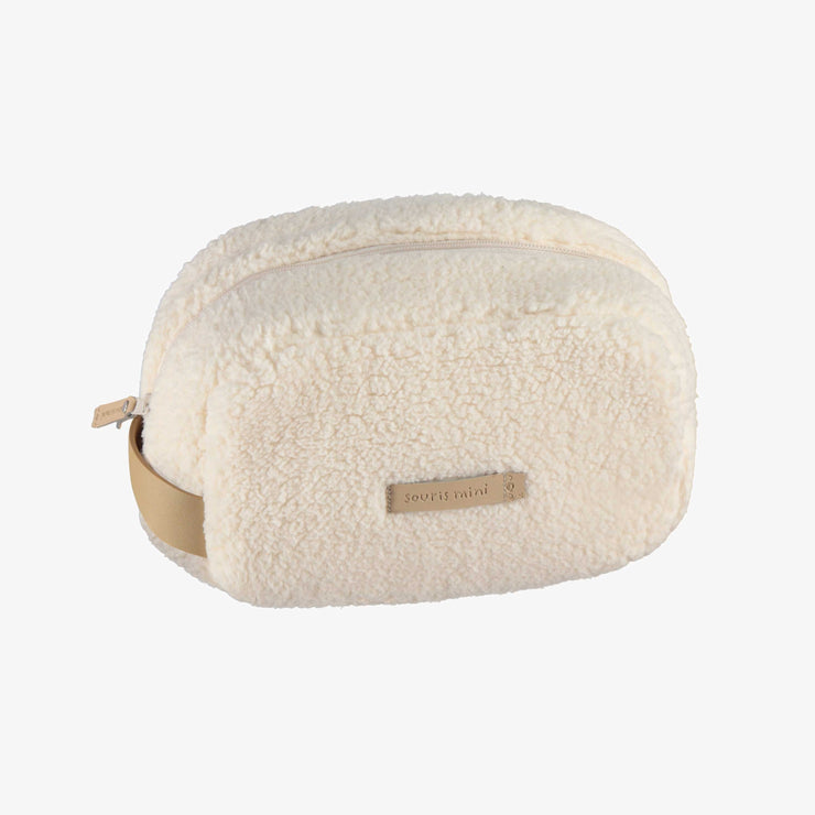 Trousse de toilette crème en sherpa