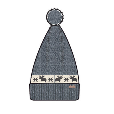 Bonnet gris à motifs jacquard, naissance