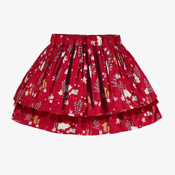 Jupe rouge à motifs festifs, enfant - Souris Mini