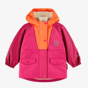Manteau imperméable rose et orange, bébé