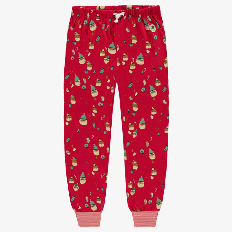 Pantalon de pyjama rouge à motifs festifs, adulte - Souris Mini