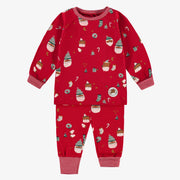 Pyjama deux pièces rouge à motifs festifs, bébé - Souris Mini