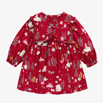 Robe rouge à motifs festifs, bébé - Souris Mini