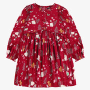 Robe rouge à motifs festifs, enfant - Souris Mini