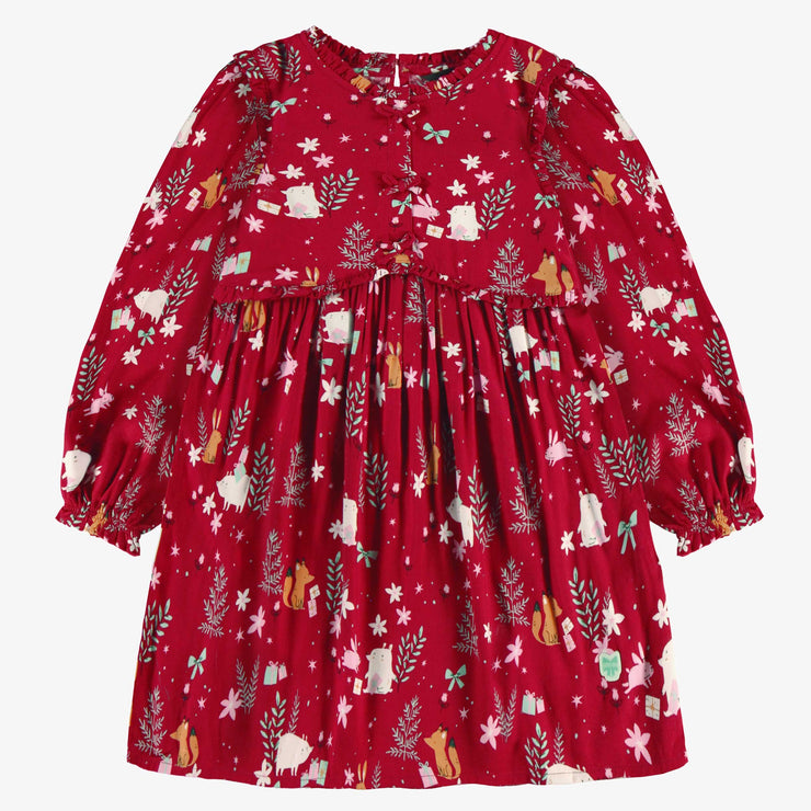 Robe rouge à motifs festifs, enfant - Souris Mini