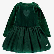 Robe verte en velours et paillettes, enfant - Souris Mini