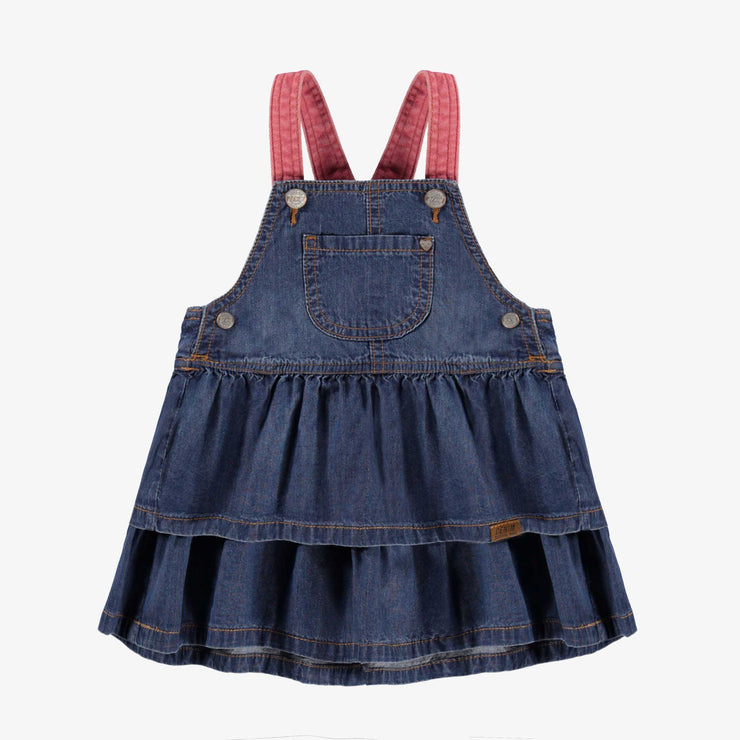 Robe chasuble bleu en denim, bébé