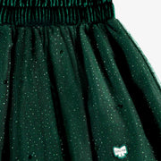 Zoom détails de la jupe verte en paillettes, enfant 